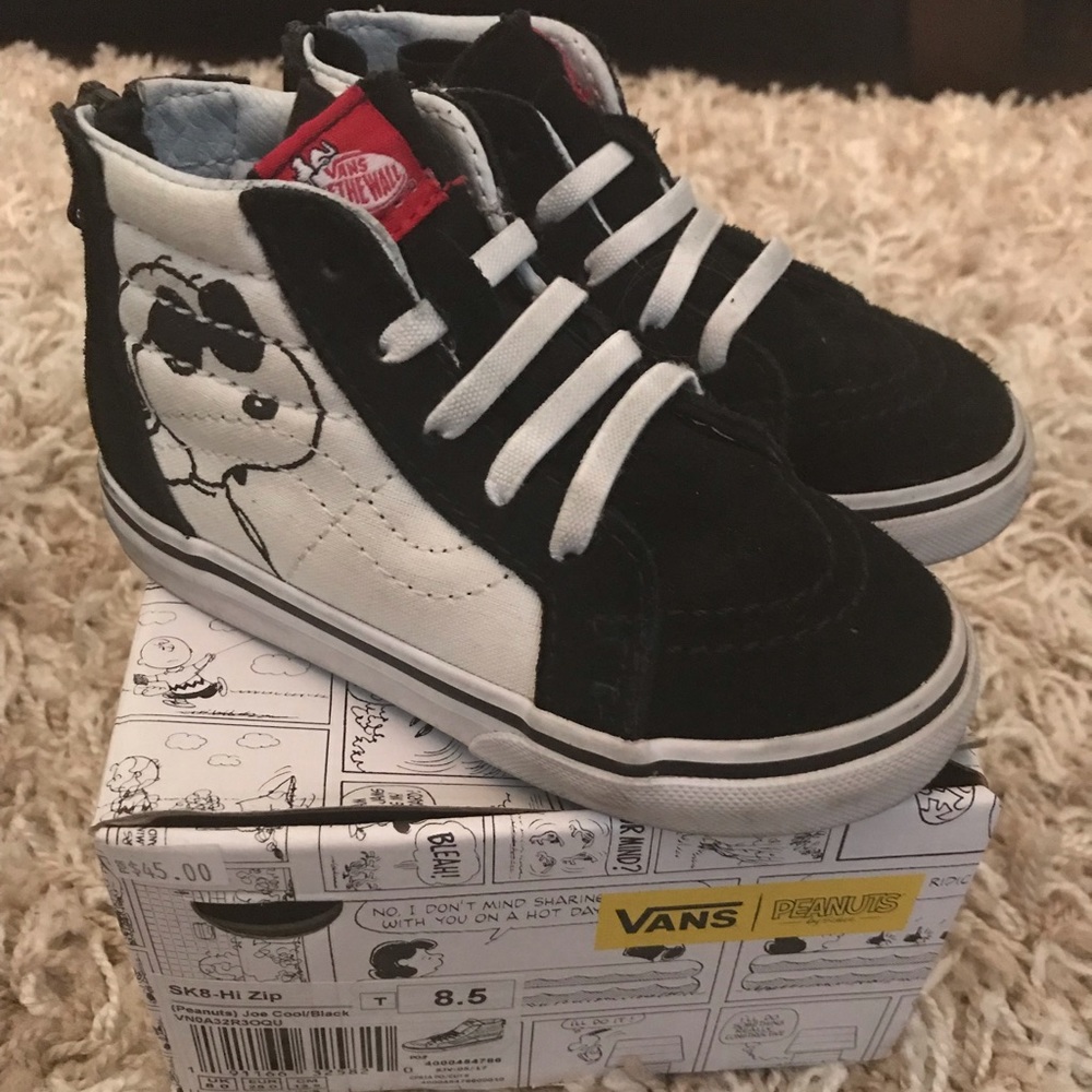 Limited Edition Snoopy Vans, Size 8.5 Toddler